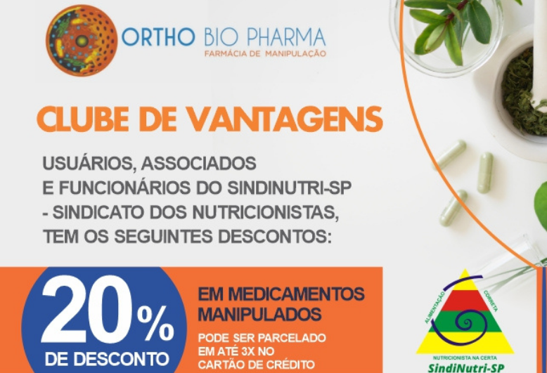 DESCONTO NA FARMÁCIA DE MANIPULAÇÃO ORTHO BIO PHARMA